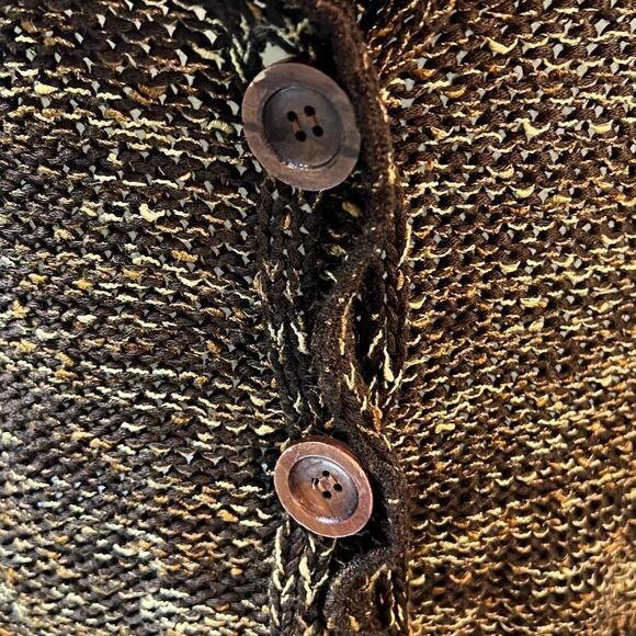 BCBGMaxAzria Women's Brown Marled Button Front Cardigan Sweater Medium - Picture 13 of 13